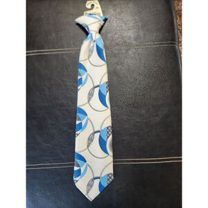 Men's Fruit of the Loom Tie One Size White Blue Clip On VINTAGE NWT